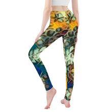 Load image into Gallery viewer, Ti Amo I love you  - Exclusive Brand  - Stained Glass - Yoga Leggings
