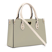 Load image into Gallery viewer, Ti Amo I love you - Exclusive Brand - Sand Color - Luxury Womens PU Tote Bag - Cream Straps
