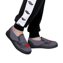 Load image into Gallery viewer, Ti Amo I love you - Exclusive Brand - Dolphin - Skeleton Hands with Heart - Kids Slip-on shoes - Black Soles
