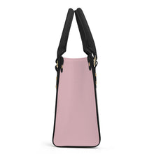 Load image into Gallery viewer, Ti Amo I love you - Exclusive Brand - Pinkish Grey - Luxury Womens PU Tote Bag - Black Straps
