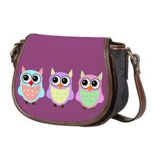 Load image into Gallery viewer, Ti Amo I love you - Exclusive Brand - Cannon Pink - 3 Owls -  Saddle Bag
