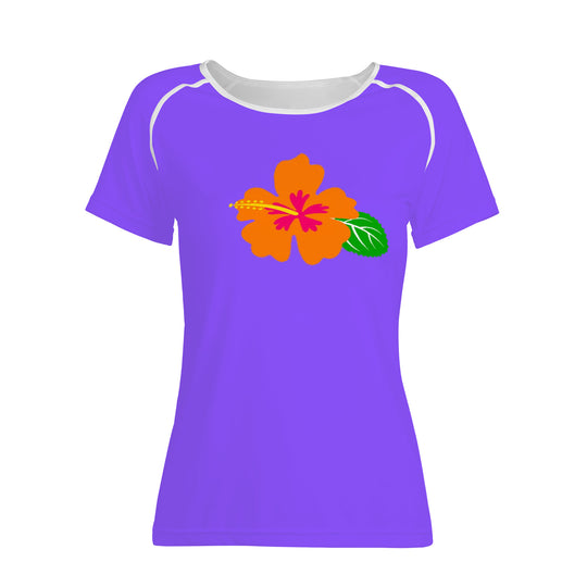 Ti Amo I love you - Exclusive Brand - Light Purple - Hawaiian Flower - Women's T shirt - Sizes XS-2XL