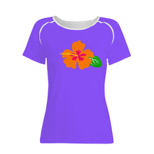 Load image into Gallery viewer, Ti Amo I love you - Exclusive Brand - Light Purple - Hawaiian Flower - Women&#39;s T shirt - Sizes XS-2XL
