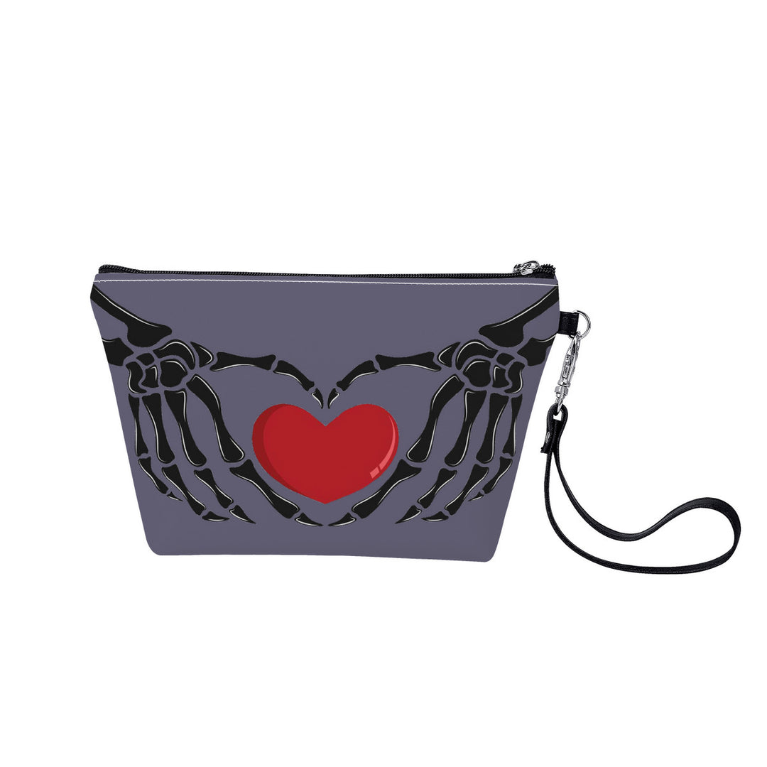 Ti Amo I love you - Exclusive Brand - Dolphin - Skeleton Hands with Heart - Sling Cosmetic Bag