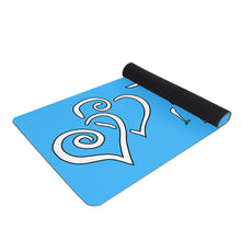 Load image into Gallery viewer, Ti Amo I love you - Exclusive Brand - Medium Cyan Blue - Yoga Mat
