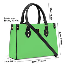 Load image into Gallery viewer, Ti Amo I love you - Exclusive Brand -Fresh Green  - Luxury Womens PU Tote Bag - Black Straps
