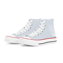 Load image into Gallery viewer, Ti Amo I love you - Exclusive Brand - Mystic - White Daisy - High Top Canvas Shoes - White  Soles
