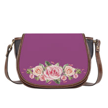 Load image into Gallery viewer, Ti Amo I love you - Exclusive Brand - Cannon Pink - Roses - Saddle Bag
