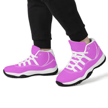 Load image into Gallery viewer, Ti Amo I love you - Exclusive Brand - Deep Lavender Magenta - Skeleton Hands with Heart - High Top Air Retro Sneakers - White Laces
