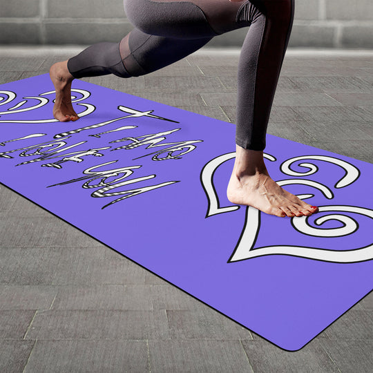 Ti Amo I love you - Exclusive Brand - Medium Slate Blue - Yoga Mat