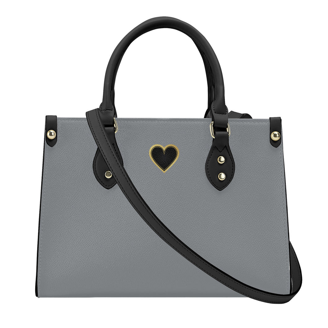 Ti Amo I love you - Exclusive Brand - Mountain Mist - Luxury Women PU Tote Bag - Black Straps