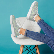 Load image into Gallery viewer, Ti Amo I love you - Exclusive Brand  - Edward, Pansy Posy, Clay Ash, Summer Green Camouflage-  Low Top Unisex Sneakers

