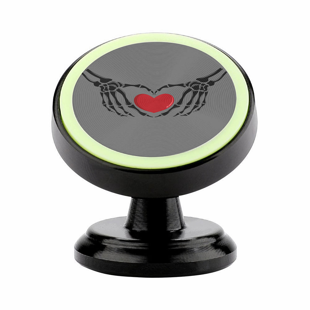 Ti Amo I love you - Exclusive Brand - Dove Gray - Skeleton Hands with Heart - Magnetic Car Phone Holder