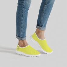 Load image into Gallery viewer, Ti Amo I love you - Exclusive Brand - Sandy Yellow - Double White Heart - Women&#39;s Mesh Running Shoes - White Soles
