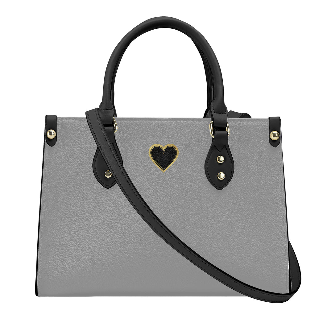 Ti Amo I love you - Exclusive Brand - Silver Chalice - Luxury Womens PU Tote Bag - Black Straps