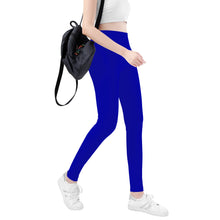 Load image into Gallery viewer, Ti Amo I love you - Exclusive Brand - Royal Blue -  White Daisy -  Yoga Leggings
