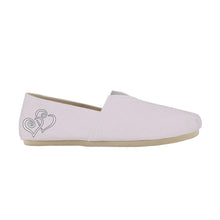 Load image into Gallery viewer, Ti Amo I love you - Exclusive Brand - Prim - Double White Heart -  Casual Flat Driving Shoe
