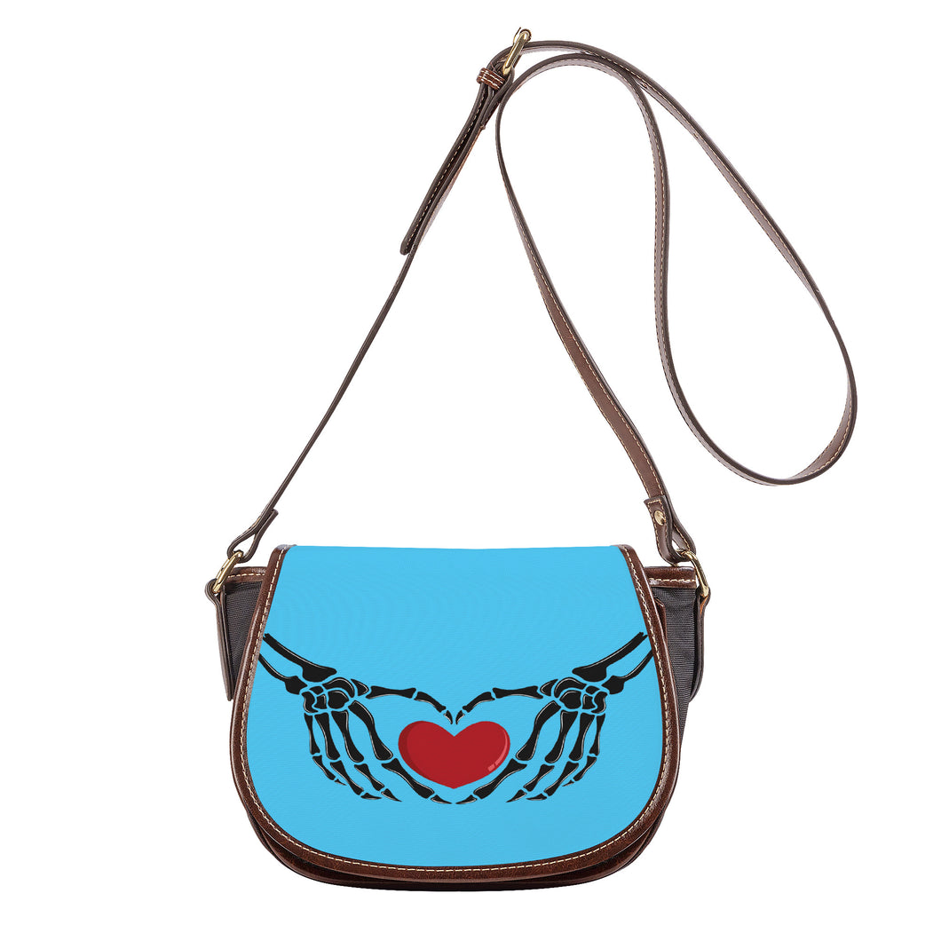 Ti Amo I love you - Exclusive Brand - Malibu - Skeleton Hands with Heart - Saddle Bag