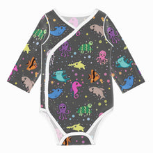 Load image into Gallery viewer, Ti Amo I love you - Exclusive Brand - Davy&#39;s Grey - Sea Creatures -  Baby Long-Sleeve Bodysuit
