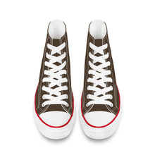 Load image into Gallery viewer, Ti Amo I love you - Exclusive Brand - Abbot - White Daisy - High Top Canvas Shoes - White  Soles
