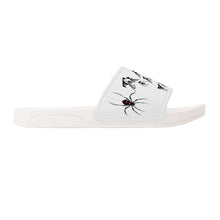 Load image into Gallery viewer, Ti Amo I love you - Exclusive Brand  - White - Lots of Spiders Logo -  Slide Sandals - White Soles
