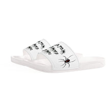 Load image into Gallery viewer, Ti Amo I love you - Exclusive Brand  - White - Lots of Spiders Logo -  Slide Sandals - White Soles
