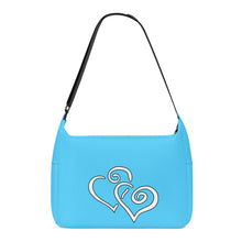 Load image into Gallery viewer, Ti Amo I love you - Exclusive Brand - Malibu - Double White Heart - Journey Computer Shoulder Bag
