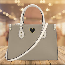 Load image into Gallery viewer, Ti Amo I love you - Exclusive Brand - Stone - Luxury Womens PU Tote Bag - Cream Straps
