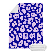 Load image into Gallery viewer, Ti Amo I love you - Exclusive Brand - Deep Blue &amp; Perfume - Animal Print - Micro Fleece Blankets
