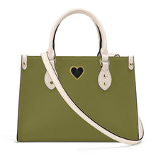 Load image into Gallery viewer, Ti Amo I love you - Exclusive Brand - Pesto - Luxury Womens PU Tote Bag - Cream Straps
