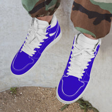 Load image into Gallery viewer, Ti Amo I love you - Exclusive Brand - Violet Blue - High Top Synthetic Leather Sneakers
