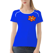 Load image into Gallery viewer, Ti Amo I love you - Exclusive Brand  - Blue Blue Eyes  - Orange Flower - Women&#39;s  T shirt
