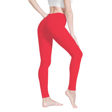 Load image into Gallery viewer, Ti Amo I love you - Exclusive Brand - Red Pink - Angry Fish  - Womens / Teen Girls  / Womens Plus Size  - Yoga Leggings - Sizes XS-3XL
