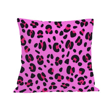 Load image into Gallery viewer, Ti Amo I love you - Exclusive Brand - Persian Pink with Cerise Leopard Spots - Pillow Covers
