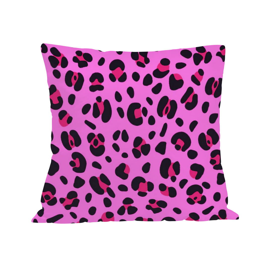 Ti Amo I love you - Exclusive Brand - Persian Pink with Cerise Leopard Spots - Pillow Covers