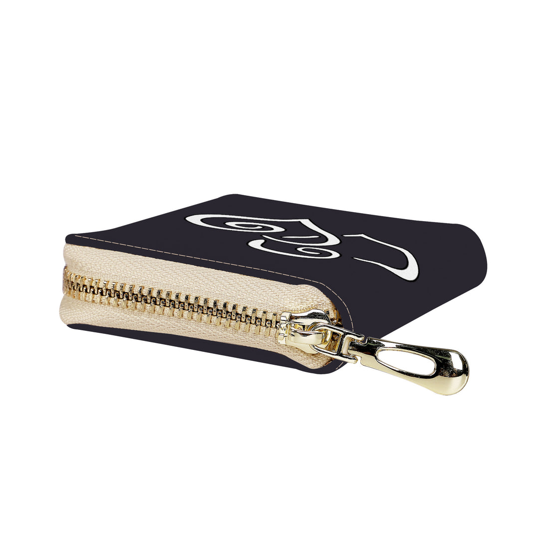 Ti Amo I love you - Exclusive Brand - Baltic Sea - Double White Heart - Zipper Card Holder