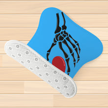 Load image into Gallery viewer, Ti Amo I love you - Exclusive Brand - Medium Cyan Blue - Skeleton Hands with Heart  - Big Paws Pet Rug
