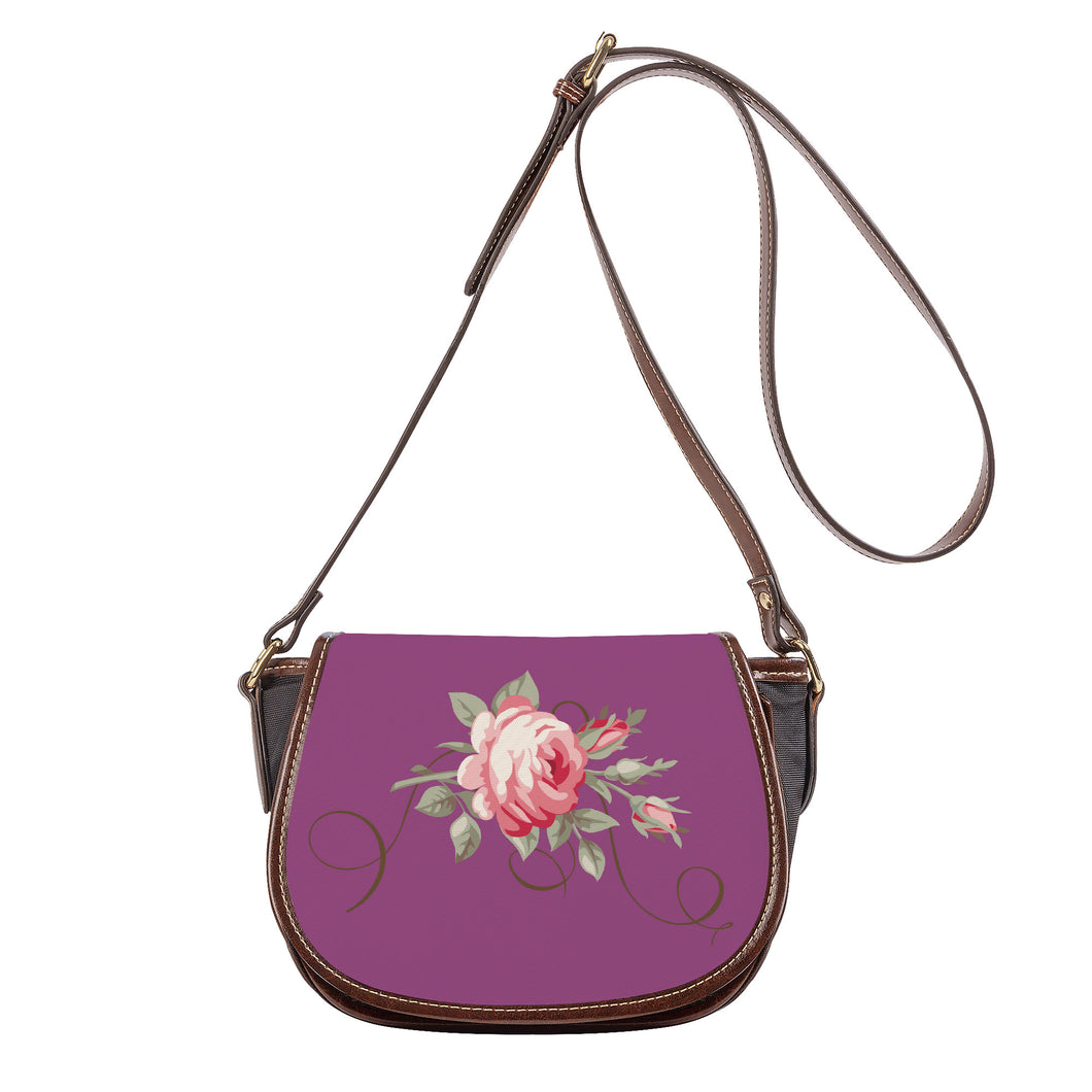 Ti Amo I love you - Exclusive Brand - Cannon Pink -  Rose -  Saddle Bag