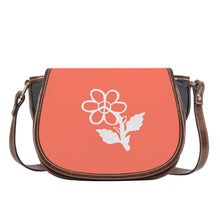 Load image into Gallery viewer, Ti Amo I love you - Exclusive Brand - Orange Pink  - White Daisy - Saddle Bag
