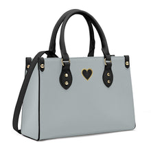 Load image into Gallery viewer, Ti Amo I love you - Exclusive Brand - Ash Grey - Luxury Womens PU Tote Bag - Black Straps
