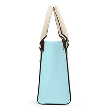 Load image into Gallery viewer, Ti Amo I love you - Exclusive Brand - Pale Sky Blue - Luxury Womens PU Tote Bag - Cream Straps
