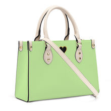 Load image into Gallery viewer, Ti Amo I love you - Exclusive Brand - Very Psle Green - Luxury Womens PU Tote Bag - Cream Straps
