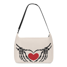 Load image into Gallery viewer, Ti Amo I love you - Exclusive Brand - Pearl Bush - Skeleton Heart Hands  -  Journey Computer Shoulder Bag
