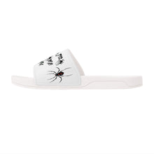 Load image into Gallery viewer, Ti Amo I love you - Exclusive Brand  - White - Lots of Spiders Logo -  Slide Sandals - White Soles
