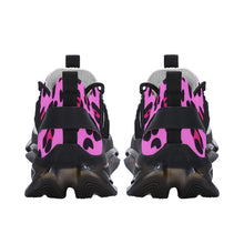 Load image into Gallery viewer, Ti Amo I love you - Exclusive Brand - Womens - Persian Pink with Cerise Leopard Spots -  Air Max React Sneakers - Black Soles
