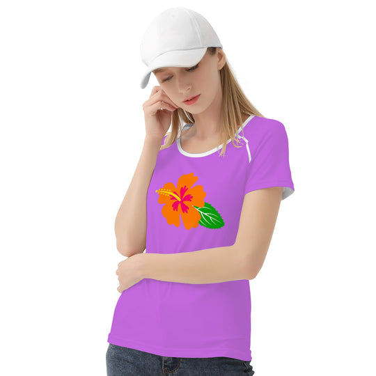 Ti Amo I love you - Exclusive Brand - Lavender - Hawaiian Flower - Women's T shirt - Sizes XS-2XL