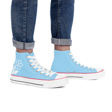 Load image into Gallery viewer, Ti Amo I love you - Exclusive Brand - Sail 2 - White Daisy - High Top Canvas Shoes - White  Soles
