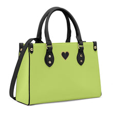 Load image into Gallery viewer, Ti Amo I love you - Exclusive Brand - Yellow Green - Luxury Womens PU Tote Bag - Black Straps
