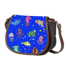 Load image into Gallery viewer, Ti Amo I love you - Exclusive Brand - Blue Blue Eyes - Sea Creatures - Saddle Bag
