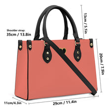 Load image into Gallery viewer, Ti Amo I love you - Exclusive Brand - Australian Coral - Luxury Women PU Tote Bag - Black Straps
